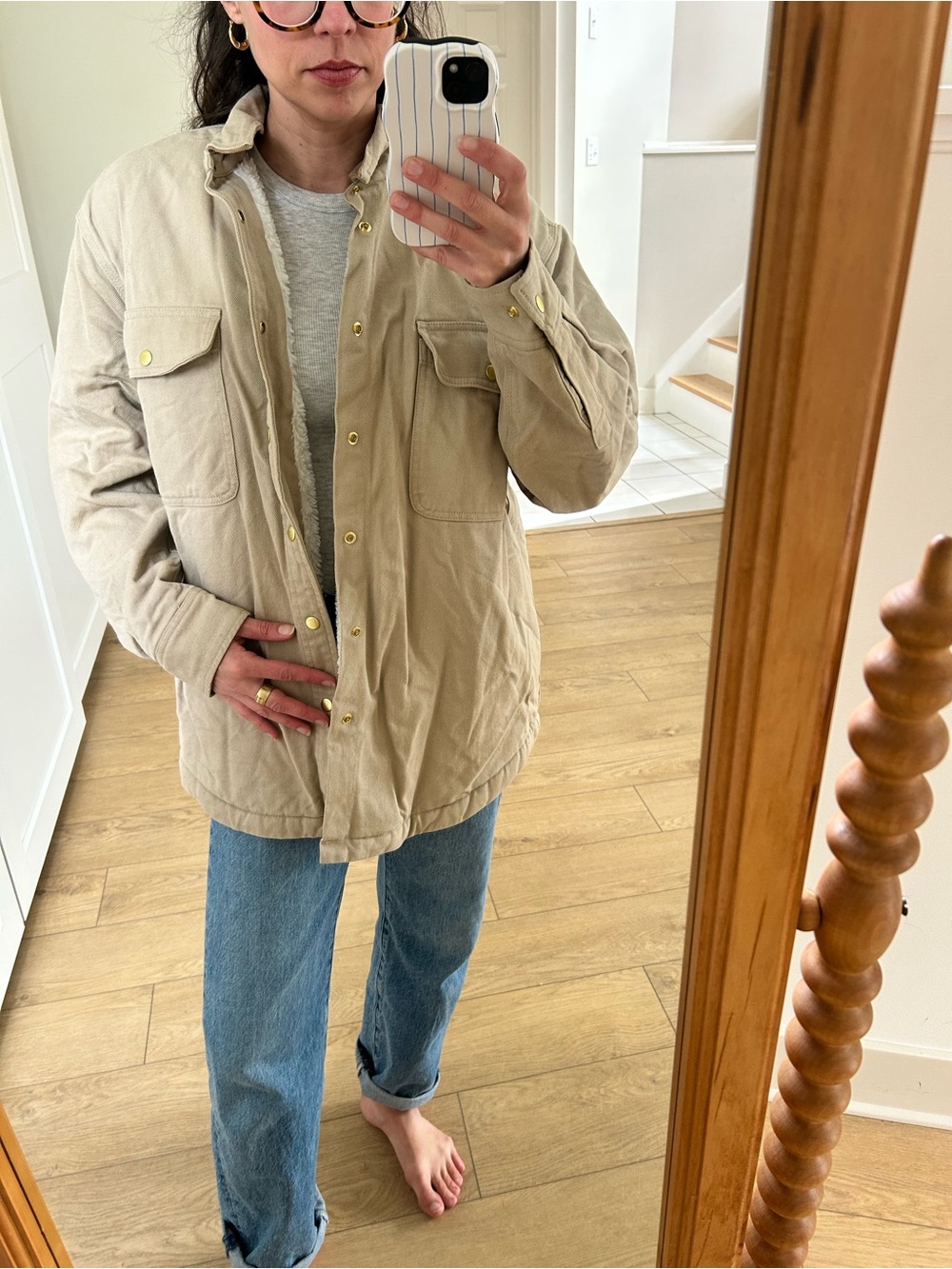 TNA Beige Utility Jacket